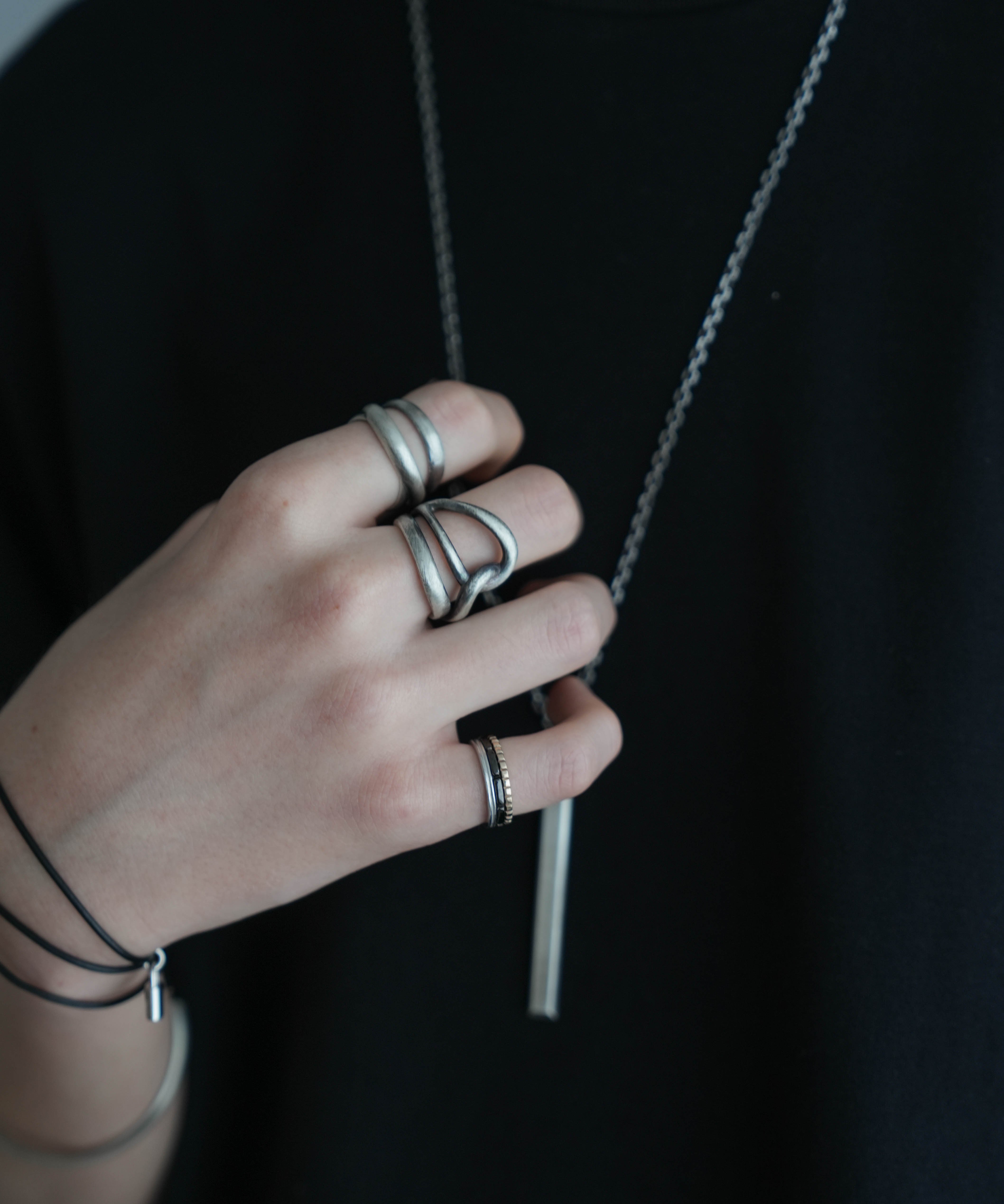 LAYER PINKY RING Silver950 × K10 [3連] | CTHY