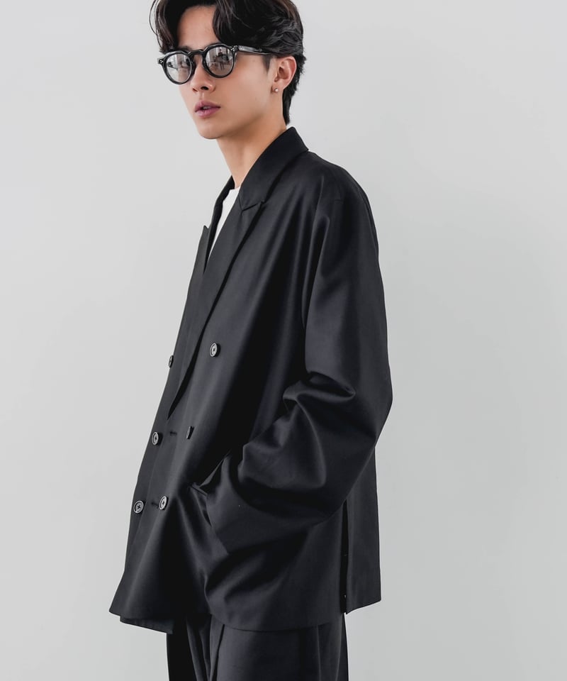 TWILL DOUBLE BREASTED JACKET | CTHY