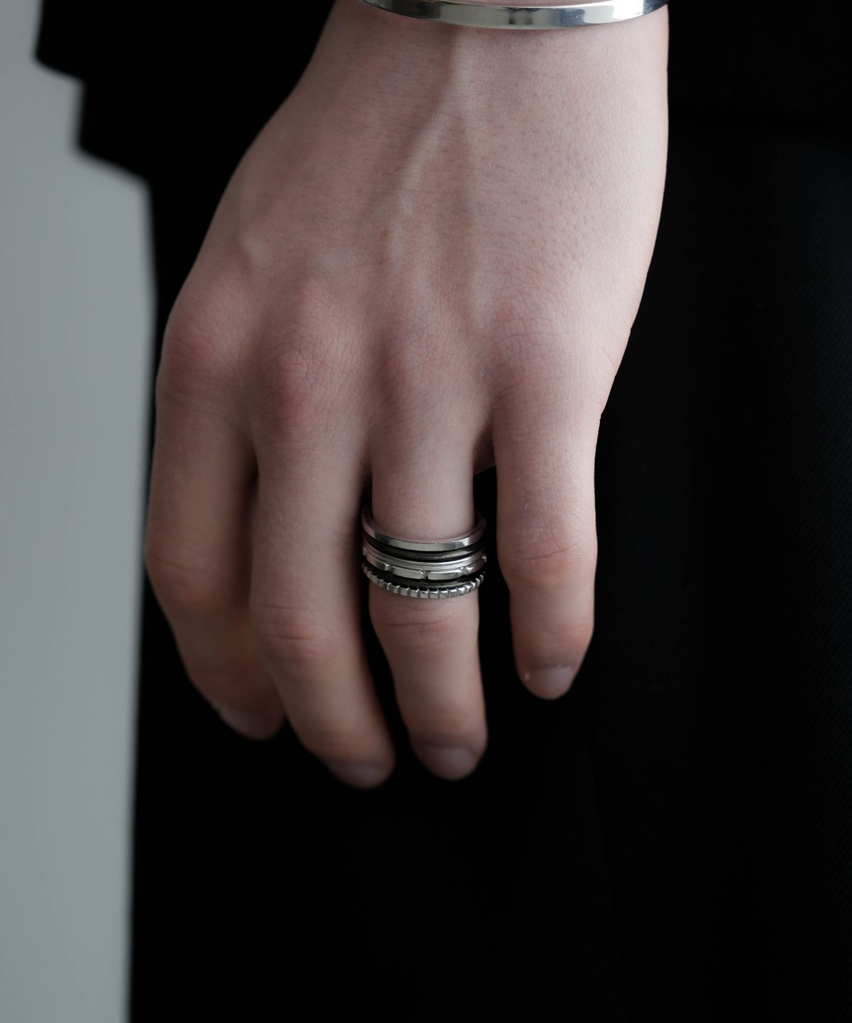 「CTHY」LAYERD RING（BLACK•17号） LAYER RING [6連] | CTHY