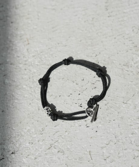 BRAIDED SILK CORD BRACELET by Silver 950