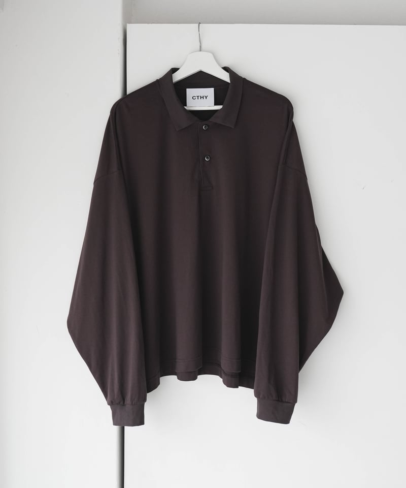 LUXURY MATERIAL LONG SLEEVE POLO SHIRT by SUVIN