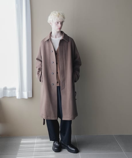 LUXURY MATERIAL BISHU LAMB WOOL SOUTIEN COLLAR COAT