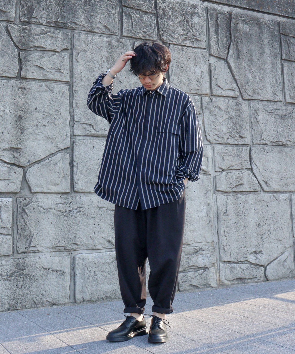 新春福袋 【no.×Replay】OVERSIZE STRIPE SHIRTS | paraco.ge