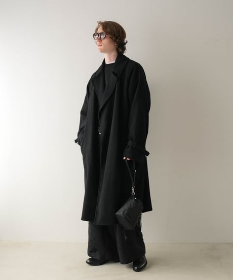 LUXURY MATERIAL TIELOCKEN COAT by Super140’s Jackal WOOL