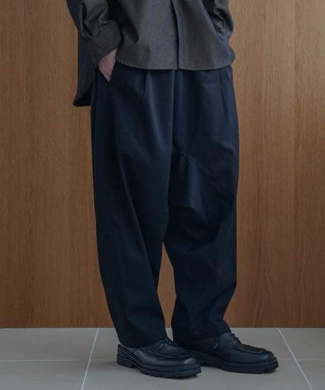 LUXURY MATERIAL BISHU WOOL WIDE SAROUEL SLACKS