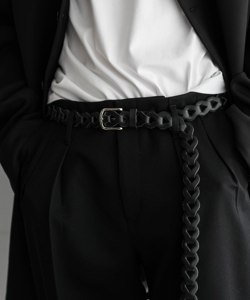 【CTHY】LUXURY MATERIAL CHAIN LONGベルト LUXURY MATERIAL CHAIN LONG BUTTERO LEATHER BELT