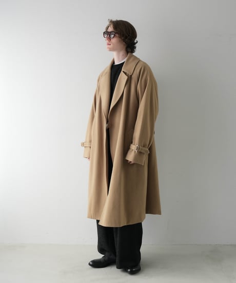 LUXURY MATERIAL TIELOCKEN COAT by Super140’s Jackal WOOL