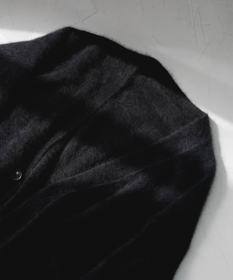FOX SILK WOOL SHAGGY KNIT CARDIGAN | CTHY