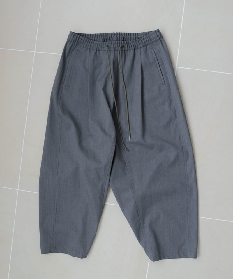 LUXURY MATERIAL BISHU WOOL WIDE SAROUEL SLACKS