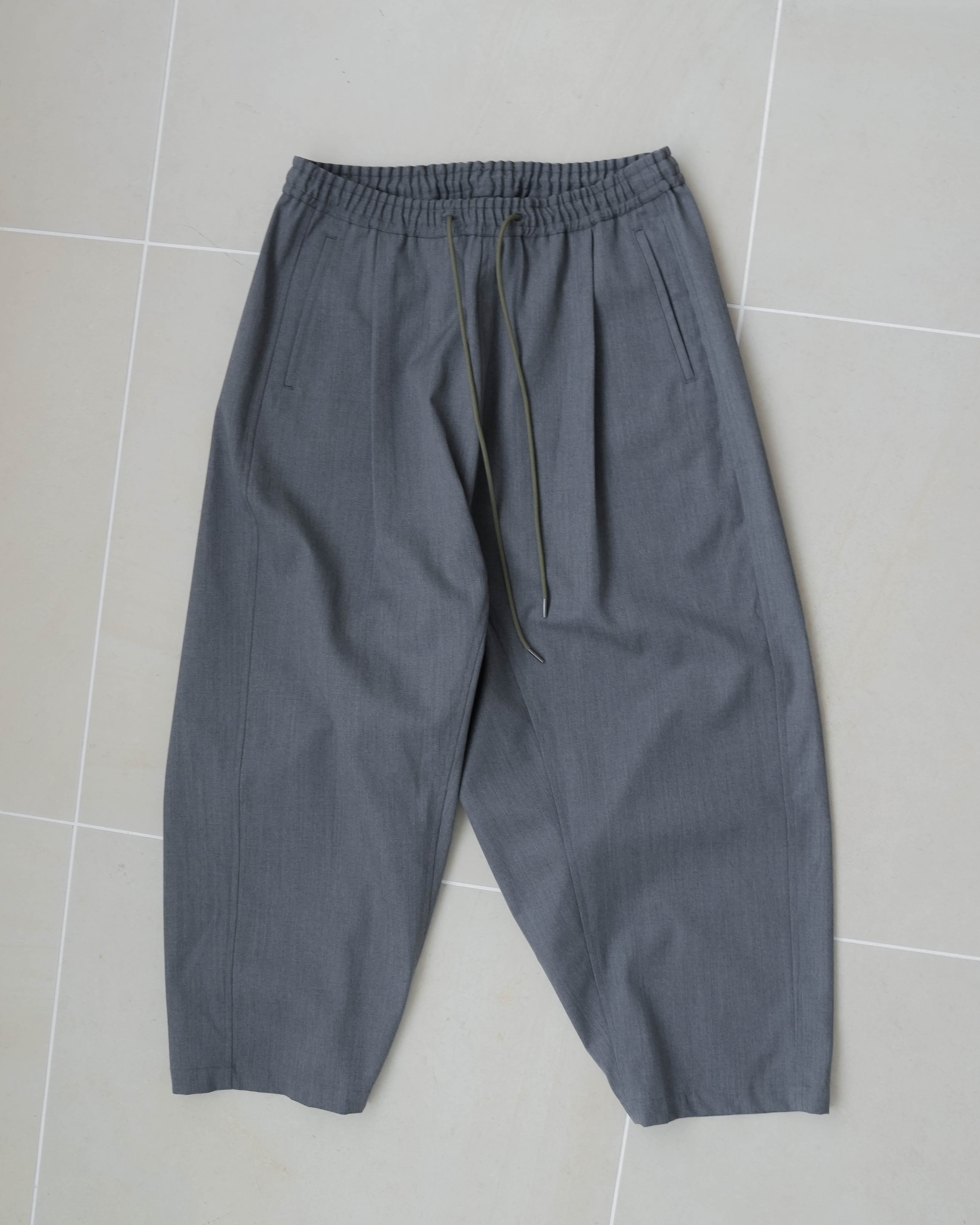 LUXURY MATERIAL BISHU WOOL WIDE SAROUEL SLACKS