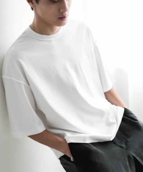 LUXURY MATERIAL SUVIN PLATINUM  H/S TEE 【LOOSE】