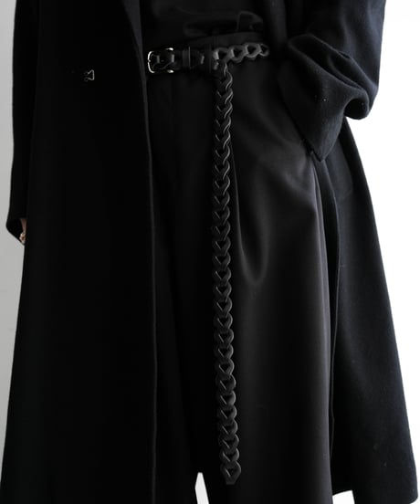LUXURY MATERIAL CHAIN LONG BUTTERO LEATHER BELT