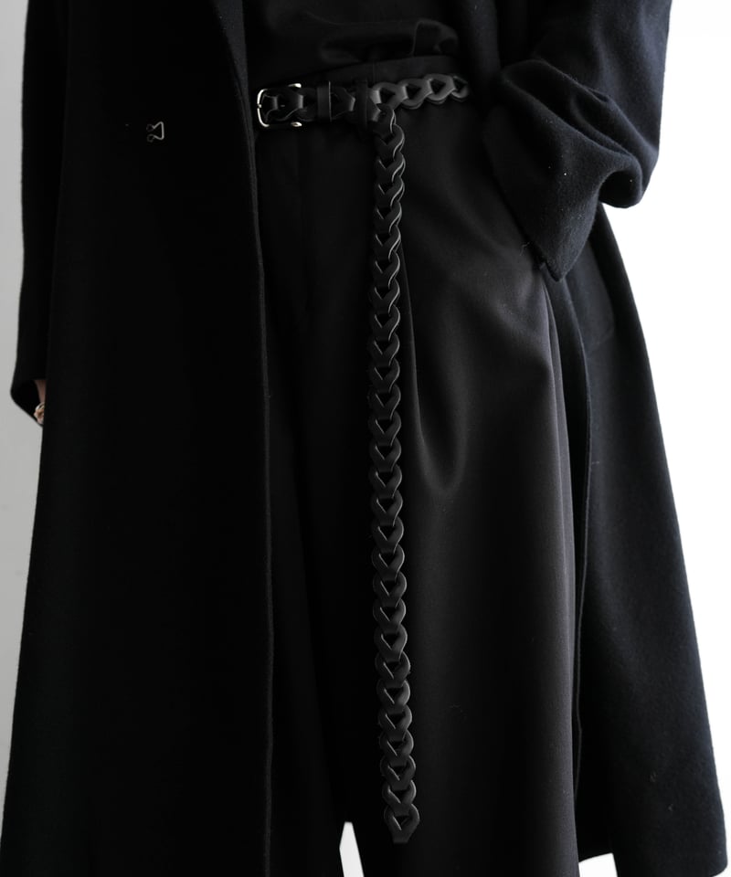 LUXURY MATERIAL CHAIN LONG BUTTERO LEATHER BELT