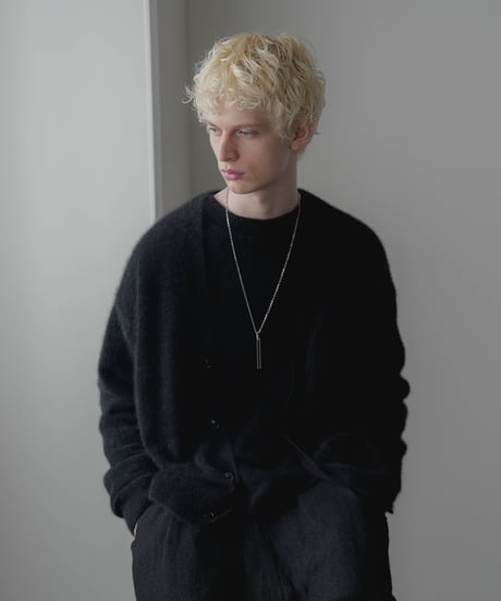 FOX SILK WOOL SHAGGY KNIT CARDIGAN