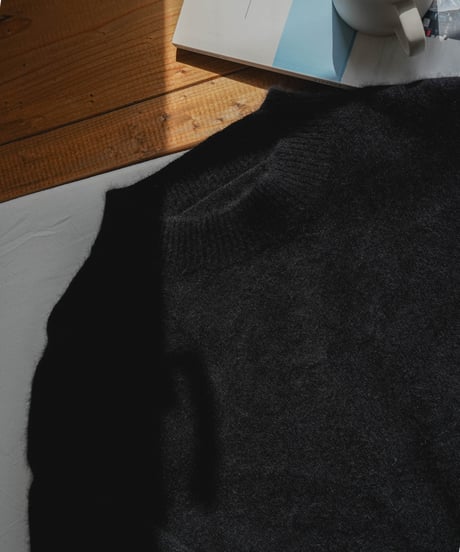 FOX SILK WOOL SHAGGY KNIT PULLOVER