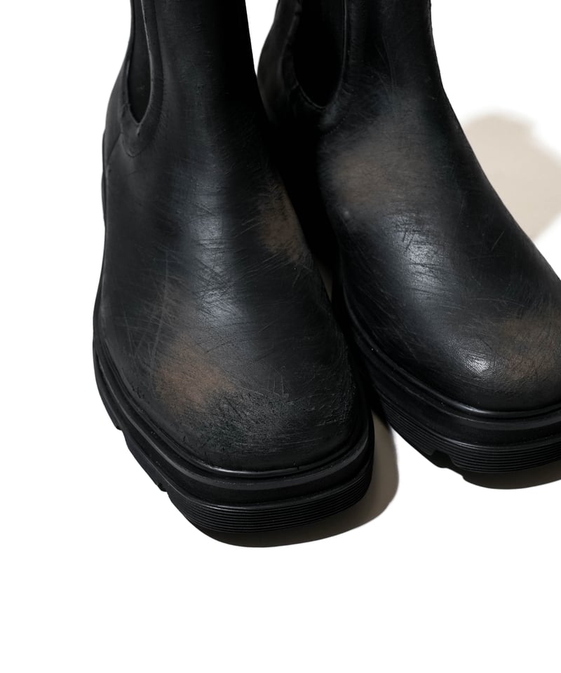 CTHY＋VEIN】COW LEATHER SIDE GORE BOOTS [EMBOSSE