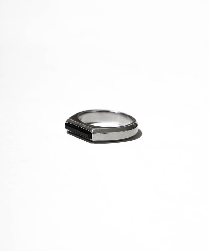 CTHY RING [BLACK AGATE]／silver19号