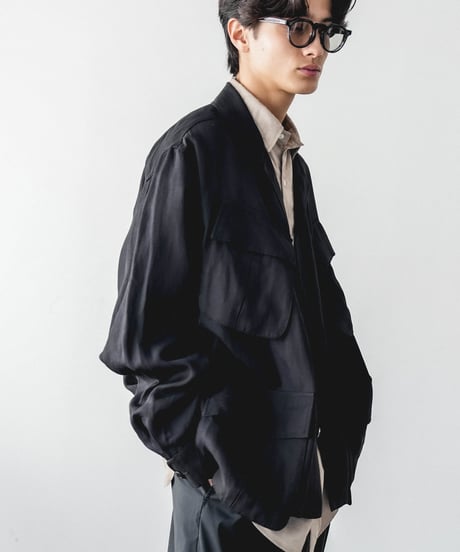 HIGH-END VISCOSE LINEN DRAPE FATIGUE JACKET