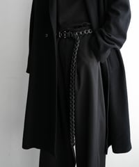 LUXURY MATERIAL CHAIN LONG BUTTERO LEATHER BELT