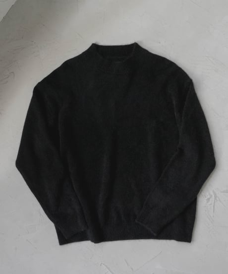 FOX SILK WOOL SHAGGY KNIT PULLOVER