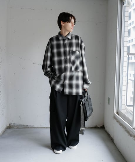 【CTHY＋no.】 OVERSIZE OMBRE CHECK SHIRTS