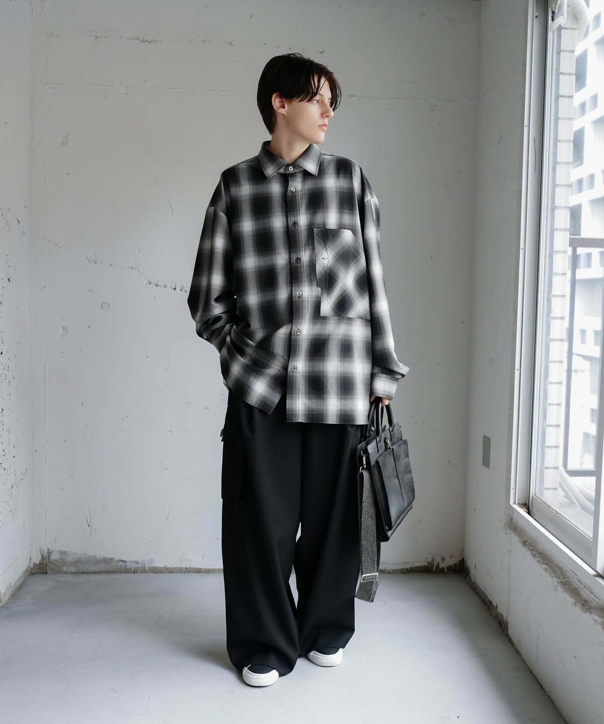 一時値下中CTHY＋no. OVERSIZE OMBRE CHECKSHIRTS CTHY＋no.】 OVERSIZE OMBRE CHECK SHIRTS | CTHY