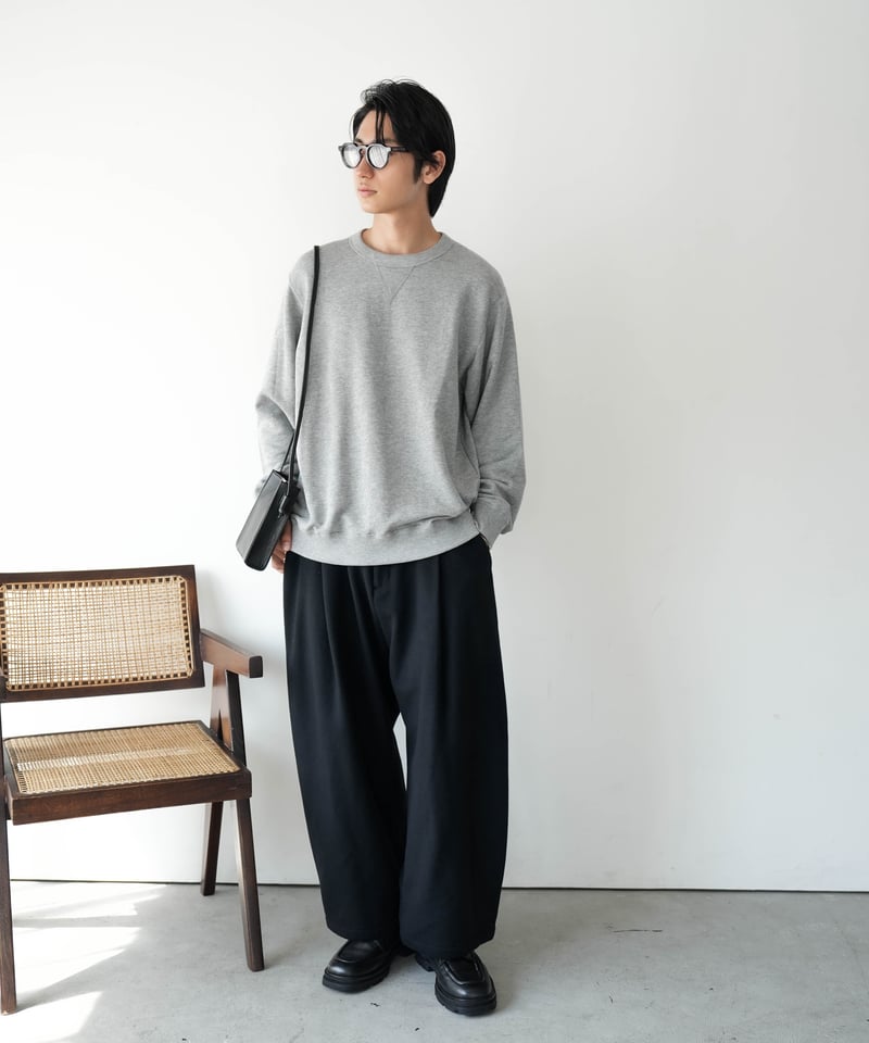 パンツ LUXURY MATERIAL WIDE CURVE TROUSERS LUXURY MATERIAL WIDE