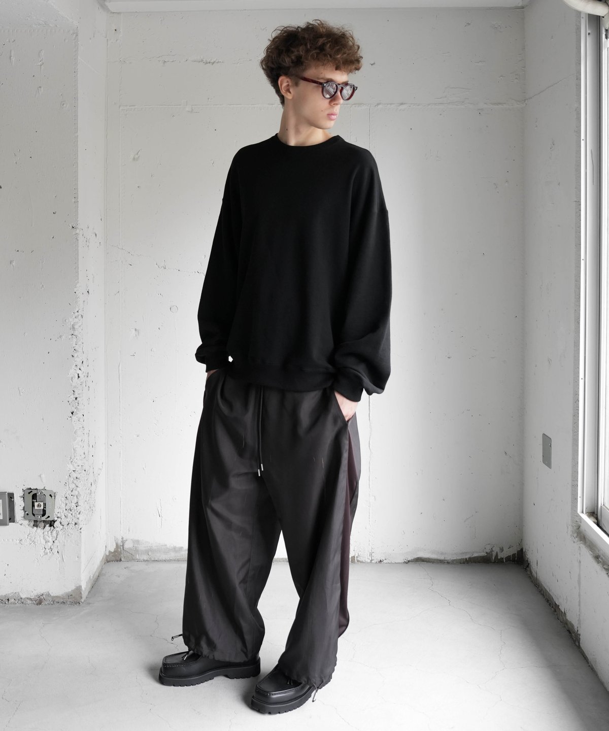トップス PE WRINKLES TAFFETA TRACK WIDE PANTS CTHY＋VEIN】PE WRINKLES TAFFETA TRACK WIDE PANTS