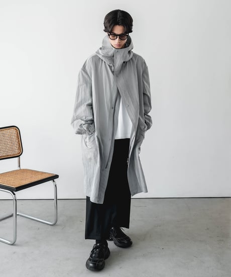 LUXURY MATERIAL HOODED COAT by LIMONTA ITALY FABRIC