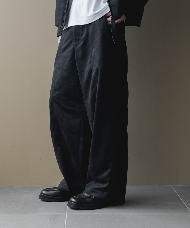 SEA ISLAND MICROFIBER SUEDE DRAPE TROUSERS | CTHY