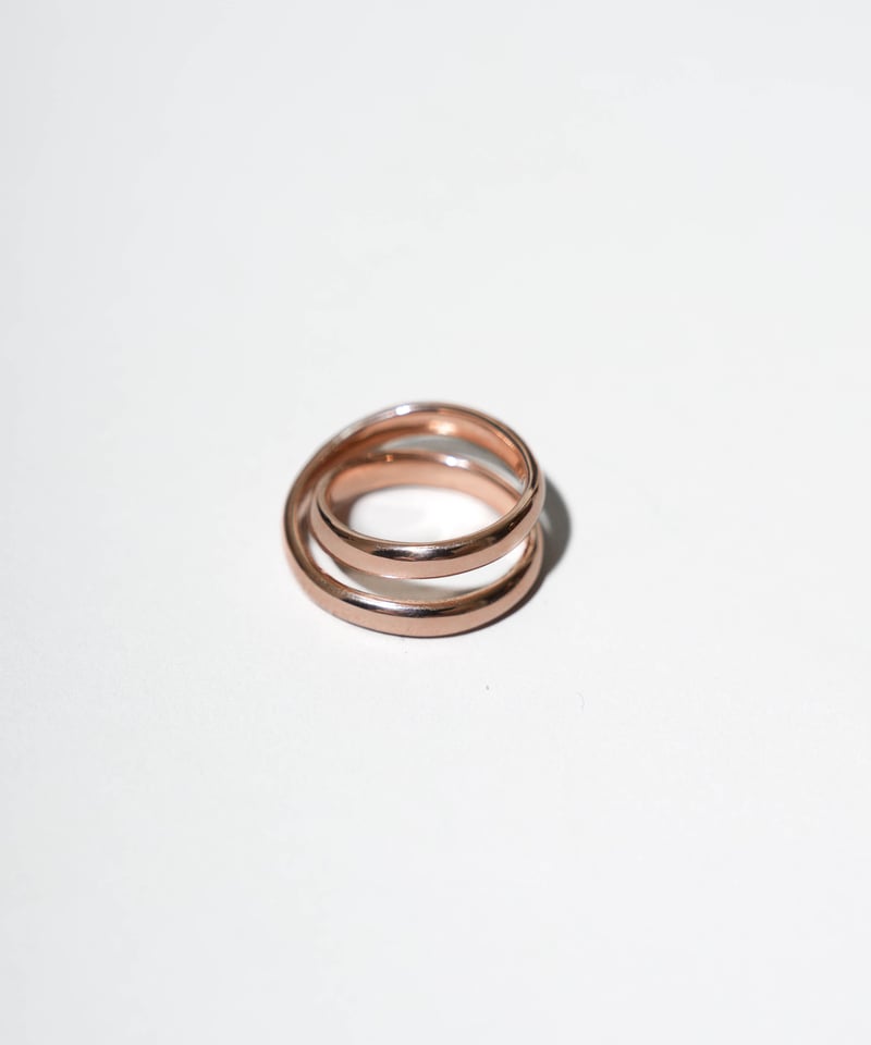 CTHY heritage pass ring 15号 CTHY HERITAGE LAYERED RING ROSEGOLD￼ 15号斑尾高原スキー場