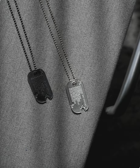 VINTAGE DOGTAG LONG NECKLACE by artisan