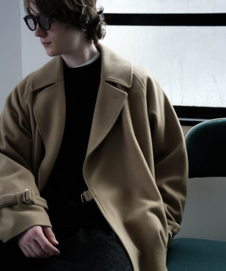 LUXURY MATERIAL TIELOCKEN COAT by Super140’s Jackal WOOL