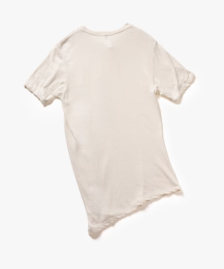[VEIN27SS] TWISTED NOIL SILK JERSEY S/S CURVE TEE