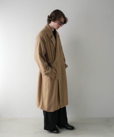 LUXURY MATERIAL TIELOCKEN COAT by Super140’s Jackal WOOL