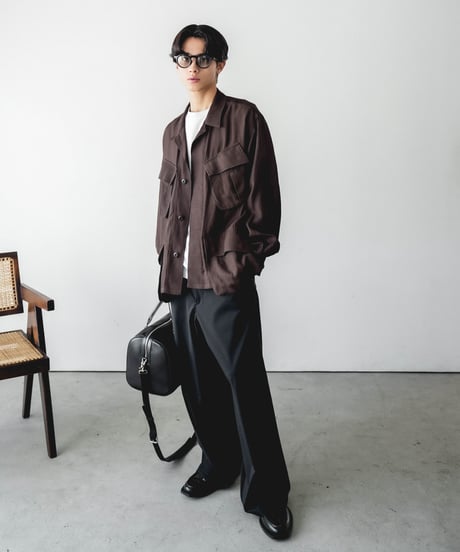 HIGH-END VISCOSE LINEN DRAPE FATIGUE JACKET