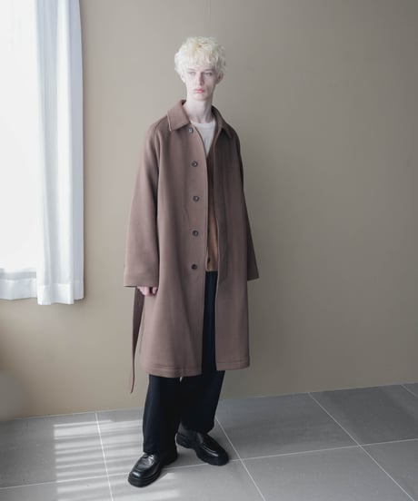 LUXURY MATERIAL BISHU LAMB WOOL SOUTIEN COLLAR COAT
