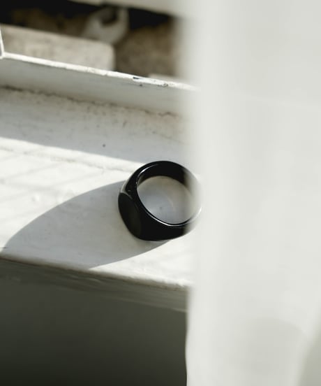 LUXURY MATERIAL ALL STONE RING by BLACK AGATE