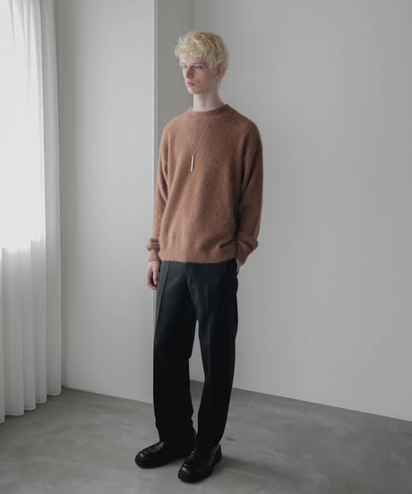 FOX SILK WOOL SHAGGY KNIT PULLOVER