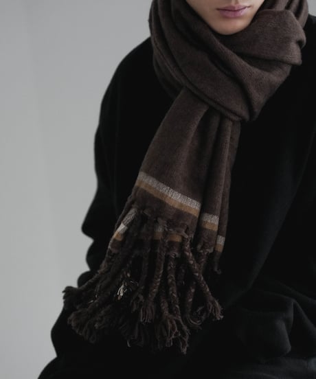 HIGH-END YAK WOOL FRINGE STOLE