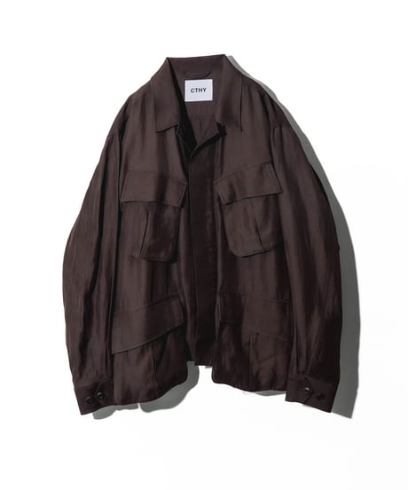 HIGH-END VISCOSE LINEN DRAPE FATIGUE JACKET