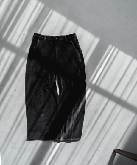 VINTAGE 3D CUTTING FADE VELOURS PANTS