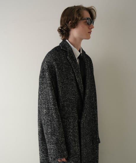 LUXURY MATERIAL CHESTER COAT by Super140’s Jackal WOOL / TWEED