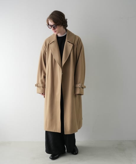 LUXURY MATERIAL TIELOCKEN COAT by Super140’s Jackal WOOL