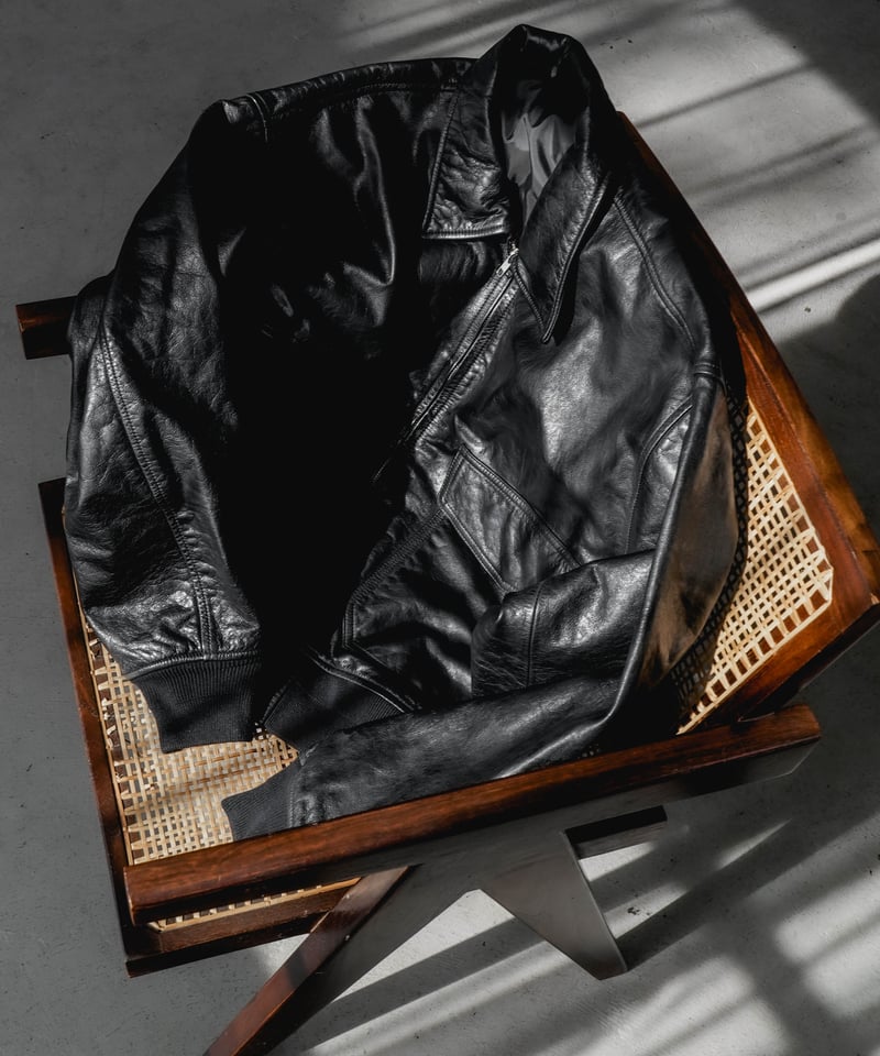 VINTAGE COW LEATHER BLOUSON | CTHY
