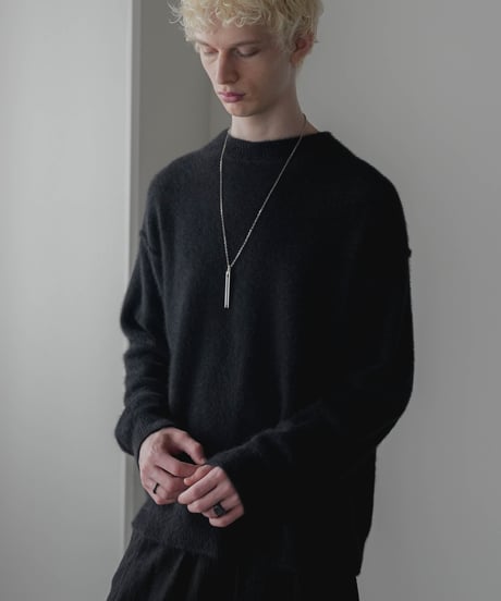 FOX SILK WOOL SHAGGY KNIT PULLOVER
