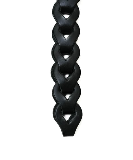 LUXURY MATERIAL CHAIN LONG BUTTERO LEATHER BELT