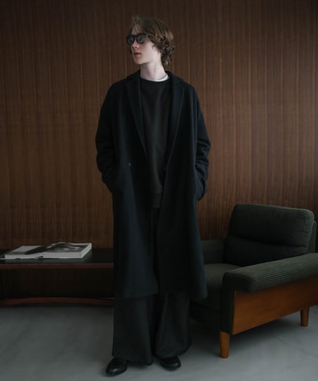 LUXURY MATERIAL CHESTER COAT by Super140’s Jackal WOOL / TWEED