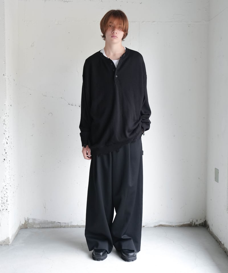 CTHY + mill】CRASH HENLEY NECK KNIT | CTHY