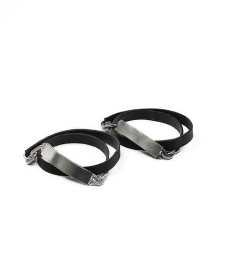 GUIDI LEATHER PLATE BRACELET by artisan